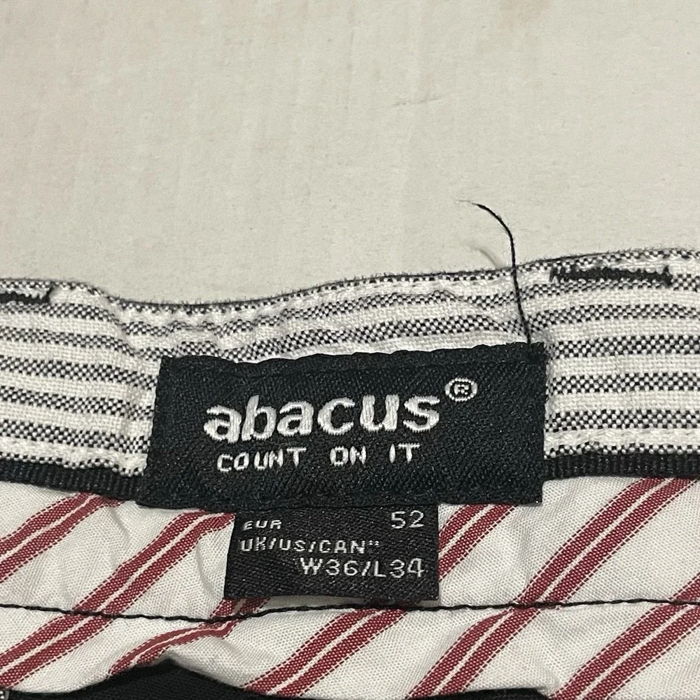 Abacus Count On It Hillside Chino Pants NWT Mens Size 36 X 29 Black Straight Leg